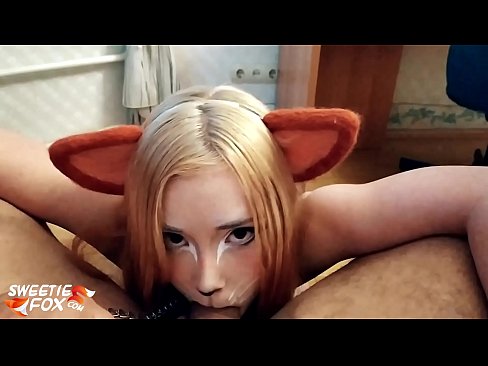 ❤️ Kitsune dîk û kum di devê xwe de dadiqurtîne ❤ Vîdyoyê seksî li me